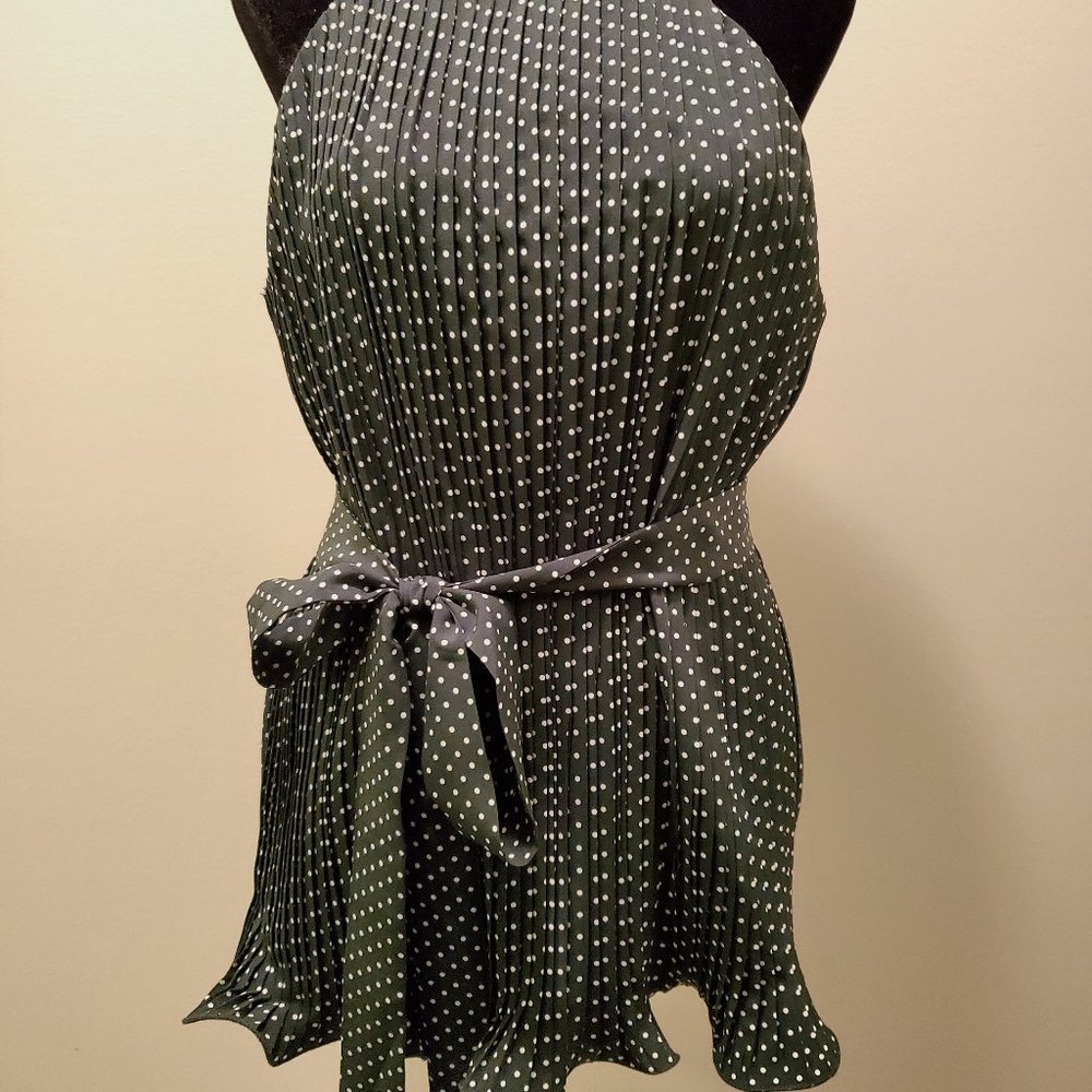 Green Polka dot Strappy Top - NWOT